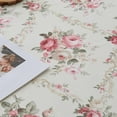thumbnail image 2 of Vintage Floral Rectangle Tablecloth Shabby Chic Flower Table Cloth Spring Table Cover Waterproof for Dinner Kitchen Picnic, Pink, 60x120 Inches, 2 of 4