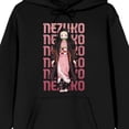 thumbnail image 2 of Demon Slayer Nezuko Character Men's Black Graphic Hoodie-Small, 2 of 7