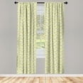 thumbnail image 3 of Ambesonne Bird Curtains, Origami Style Crane and Swans, Pair of 28"x63", Pale Yellow White, 3 of 5