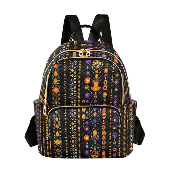 ALAZA Mardi Gras Print Womens Travel Laptop Backpack Large Daypack Ladies Shoulder Bags S