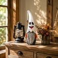 thumbnail image 5 of Diceymbol Halloween Ghost Face Tall Plush Gnome Mini Pumpkin Hanging Charm for Farmhouse Backyard Fall Table Decor 16 Inch, 5 of 8