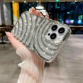 thumbnail image 2 of for iPhone 14 Pro Max Case Glitter, Cute 3D Planting Water Ripple Design, Bling Sparkle Phone Case for Women Girls, Soft Silicone Protective Back Cover for iPhone 14 Pro Max, Silver, 2 of 13