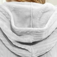 thumbnail image 3 of Choosebetter Womens Zip Up Robe Sweatshirt Robe Long Hooded Robe Floor Length Bathrobe Long Sleeve House Coat Lounger with Pockets, 3 of 5