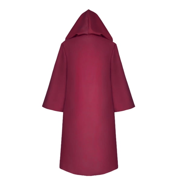 Capa con capucha Sonducket para Halloween disfraz de Cosplay Unisex bata larga Carnaval Horror Rojo S