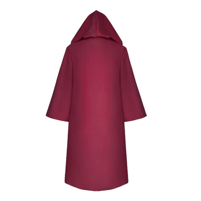 Capa con capucha Sonducket para Halloween disfraz de Cosplay Unisex bata larga Carnaval Horror Rojo S