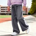 thumbnail image 5 of LvhaoGJOB Kids' Casual Pants - Soft, Elastic Waist & Pockets - Gray 9-10 Years, 5 of 5