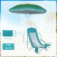 thumbnail image 4 of Nice C Adults High-back Beach Chair with Umbrella, White, 4 of 7
