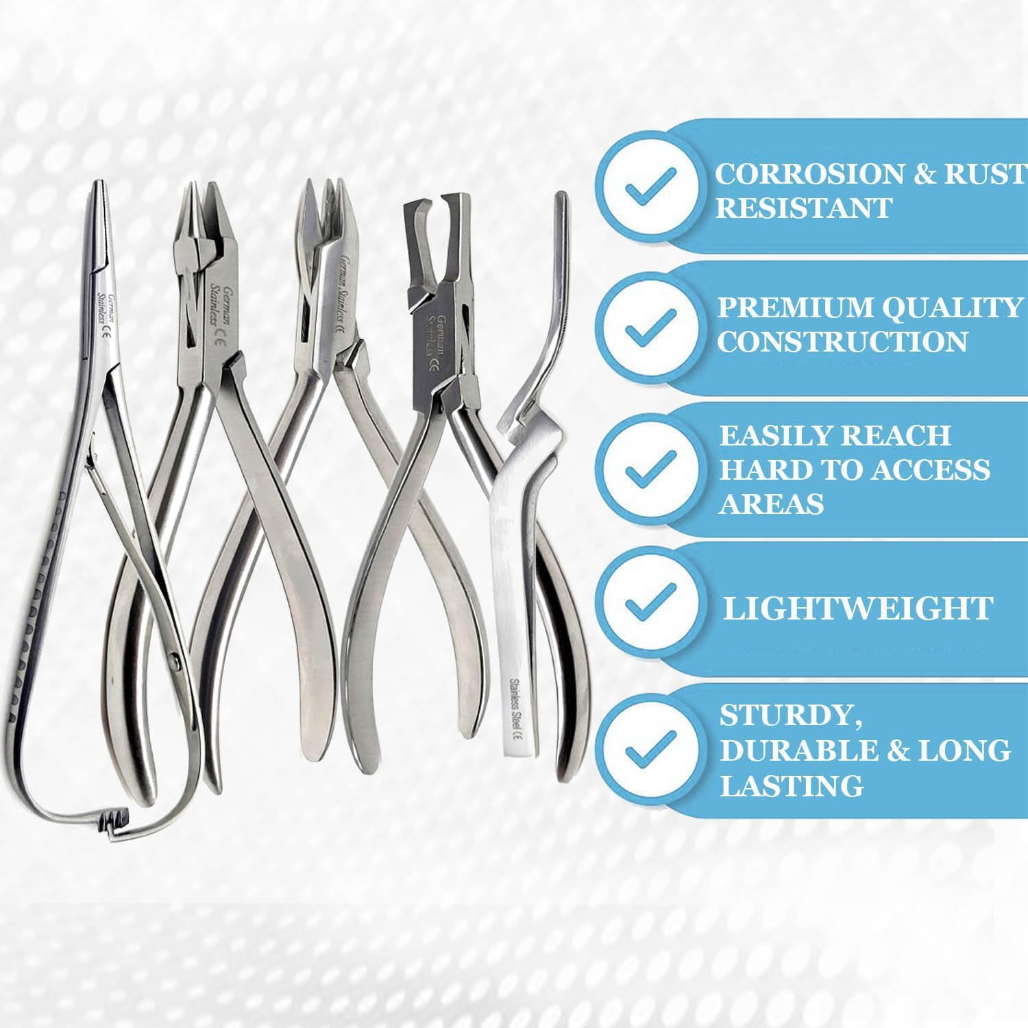 A2Z - Jewelry Pliers, 5 Pcs Jewelry Making Pliers Tools Kit Jewelry Beading | Wire Wrapping | Repair Making Supplies | Craft Pliers | Earring Pliers