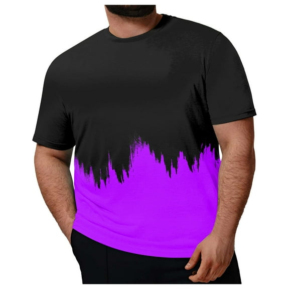 Big and Tall Shirts for Men Fashion Casual T Shirt Plus Size Mens Loose Fashion Casual 3D Printing Plus Size T Shirt Mens Coat Tee Shirts Pack Men's Tall Opaque for Men 4XL