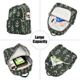 thumbnail image 5 of FORMRS Mini Backpack Purse for Women Travel Daypack Casual Shoulder Bag, Green Plants, 5 of 7