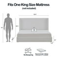 thumbnail image 6 of Noble House Carmen King Velvet Upholstered Wingback Platform Bed, 52.3" High Headboard, White, 6 of 11