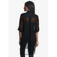 thumbnail image 2 of Jessica London Women's Plus Size Sheer Georgette Mega Tunic, 2 of 6
