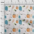 thumbnail image 1 of oneOone Cotton Poplin Light Peach Fabric Airplane|Camera & Suitcase Travel Sewing Fabric By The Yard Printed Diy Clothing Sewing Supplies 42 Inch Wide, 1 of 4