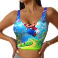 thumbnail image 2 of Lsque Mario Printed Women'S Sports Bra, Compression, Moisture Wicking, High-Impact Sports Bra For Women,Supportive sports bra-Large, 2 of 9