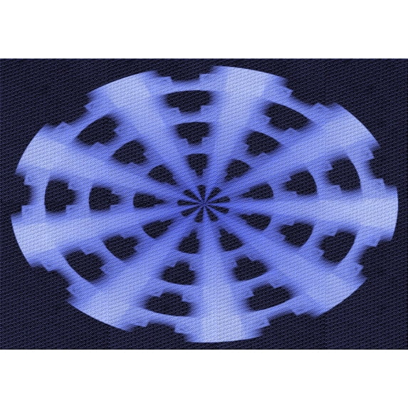 Ahgly Company Indoor Rectangle Patterned Sky Blue Dress Blue Area Rugs, 8' x 12'