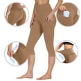 thumbnail image 2 of Annhoo Summer Womens Yoga Leggings Fashion Casual High Waisted Solid Color Athletic Capri Pants with Pockets, 2 of 9