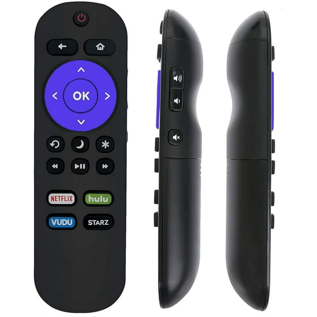 Replaced Element ROKU 101018E0011 Smart Ultra HD TV Remote Netflix HULU VUDU  STARZ Compatible with ALL Element Roku TVs E4SW5017RKU E2SW6518RKU E4SW5518RKU