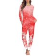 thumbnail image 1 of Conjunto de Pijama de dos piezas para mujer, ropa de dormir de manga larga con diseño navideño, Jersey informal y acogedor, primavera y otoño, 1 of 4
