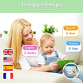 thumbnail image 4 of Richgv Kids Learning Tablet Trilingual Learning Pad, Educational Montessori Toy Interactive Musical Toys for 1 Year Boys Girls, 4 of 8