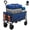 Blue, variant on Foldable Camping Wagon Cart, with All-terrain Wheels, Collapsible Wagon Utility Cart for Grocery Shopping, Camping, Fishing, Travel, Beach, Heavy Duty, 107L, Blue