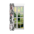 thumbnail image 3 of MKHERT Interesting Floral Blackout Window Curtain Kitchen Curtain 26x39 inch, 2 Panels, 3 of 3