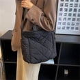 thumbnail image 4 of Kukuzhu Puffer Tote Bag Women Quilted Shoulder Crossbody Handbag Lattice Nylon Padded Hobo Cotton Puffy Purse Casual Satchel, 4 of 8
