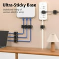thumbnail image 6 of Six Pack Desk USB Magnetic Cable Clips, Flip-top Cord Organizer with Strong Adhesive Wire Organizer for Cable Management, Versatile Cord Holder for Nightstand, Office, Kitchen, 6 of 7