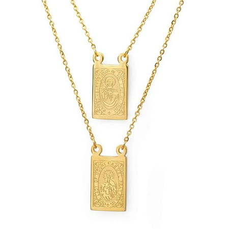 Jewelry - Mens Stainless Steel 18 Kt Gold Plated Necklace - Walmart.com
