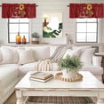 thumbnail image 4 of Red Sunshine Sunflower Kitchen Curtain Valances for Windows Farmhouse Short Curtains, Pastoral Bees Farmhouse Floral Rod Pocket Valance Curtain for Bedroom Cafe Living Room 60"x18", 4 of 8