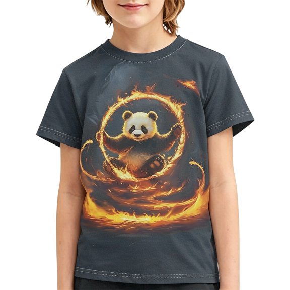 Hienoo Boy's Cartoon Graphic Tee Short Sleeve Crew Neck T-Shirt Summer Tshirt, Sizes 1-13