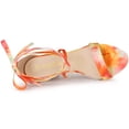 thumbnail image 4 of Sandalias de Tacón de Aguja Allegra K Teñido Cordón Arriba naranja 41, 4 of 6