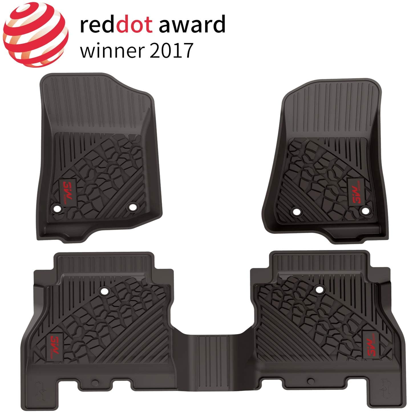 100% Safe VIWIK Floor Mats for 2020 Jeep Gladiator TPE Front and Rear Floor Liner Set for Jeep Gladiator Durable and Eco-Friendly Tough 