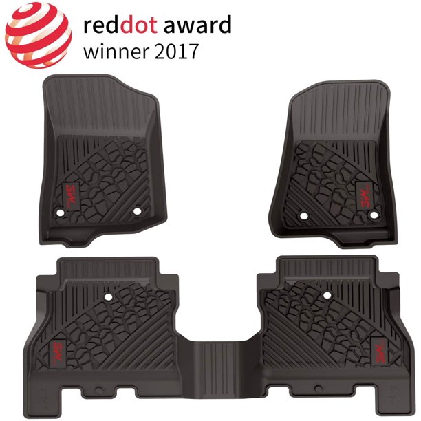 3W Floor Mats for Jeep Gladiator 20202022 TPE Floor Liner 1st & 2nd