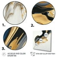 thumbnail image 3 of Designart Black, White And Gold Liquid Art I Canvas Wall Art, 3 of 5