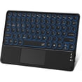 thumbnail image 1 of Teclado Bluetooth multidispositivo con panel táctil, teclado inalámbrico portátil recargable para tableta Adepaton HMKY243, 1 of 7