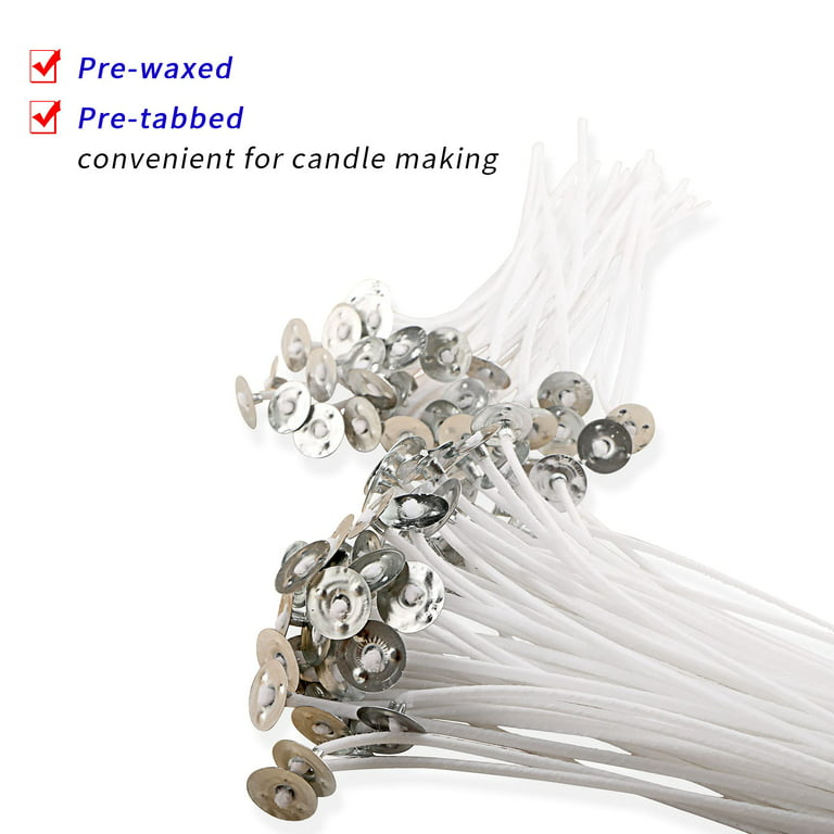 MILIVIXAY 100 Piece 8 inch Candle Wicks-Pre-Waxed-Candle Wicks for Candle Making