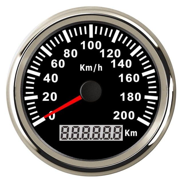 85mm GPS Speedometer 200KM/H IP67 Waterproof Speed Gauge For Car Truck SUV With Backlight 9-32V With Red Backlight