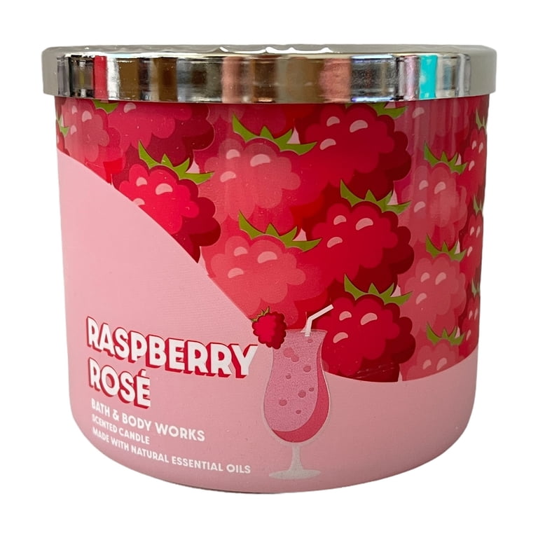 Bath & Body Works Raspberry Rose Scented 3-Wick Candle 14.5 oz