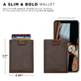 thumbnail image 5 of Serman Brands Slim Wallet Money Clips | Bifold Leather Wallet | RFID Blocking Minimalist Bifold Men Wallet | Stylish and Secure Wallet | Texas Brown, 5 of 7