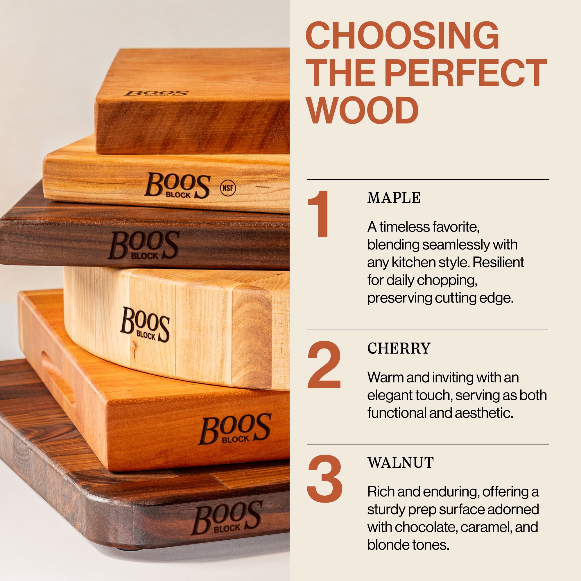 John Boos R-Board Reversible Wood Cutting Board, 18" x 18" x 1 1/2", Walnut