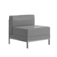 thumbnail image 2 of Emma + Oliver Contemporary Gray LeatherSoft Middle Chair - Reception &Home Office Chair, 2 of 9