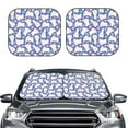 thumbnail image 2 of Fotbe Cute White Rabbit 2-Piece Car Windshield Sun Shade | Sun Blocker for Car Windshield | Foldable Automotive Interior Accessories for Sun Protection-Large, 2 of 7
