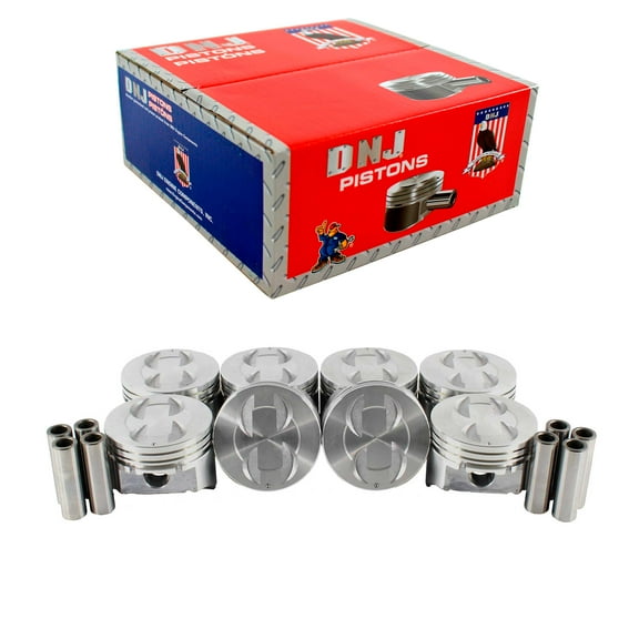 DNJ P4113A Standard Complete Piston Set Fits Cars & Trucks 86-96 Ford Lincoln Bronco 5.0L OHV