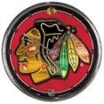 thumbnail image 1 of Chicago Blackhawks Horloge Murale Ronde en Chrome, 1 of 1