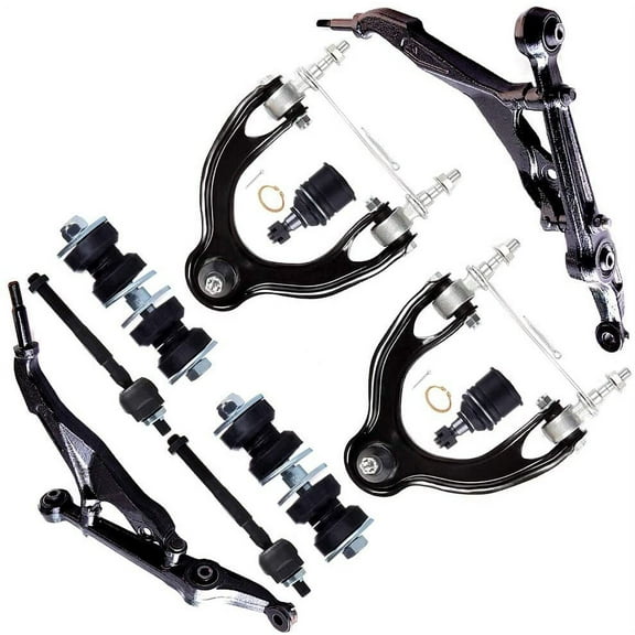 CCIYU Inner Tie Rod Ends Lower Ball Joints Lower Control Arms Front Sway Bar End Links Upper Control Arms Compatible fit for 1992-95 for Honda Civic 93-97 for Honda Civic del Sol 10pcs Suspension Kit
