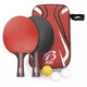 thumbnail image 1 of Raquetas Ping Pong Pelotas Pelotas Profesional Tenis De Mesa rojo, 1 of 5