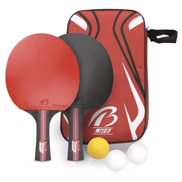 Raquetas Ping Pong Pelotas Pelotas Profesional Tenis De Mesa rojo