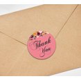 thumbnail image 3 of Darling Souvenir 45 Pcs Pink Round Floral Thank You Stickers DIY Envelope Seals-1.6 Inches, 3 of 4
