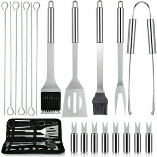 ROMANTICIST 20pc Heavy Duty BBQ Grill Tool Set in Case - The Very Best  Grill Gift on Birthday Wedding - Professional BBQ Accessories Set for  Outdoor