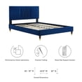 thumbnail image 6 of Modway Sofia Channel Tufted Velvet Twin Platform Bed in Navy, 6 of 6